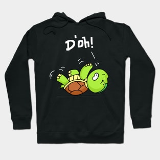 D'oh Cute Funny Turtle Lies On Back Fun Hoodie